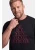 Men Plus Kurzarm T-Shirt in schwarz