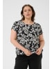 KAFFE curve Bluse kurzarm KCami Loose fit in Black Deep/Chalk Paisley