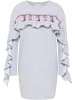 IZIA Damen Sweatkleid in Grau Melange