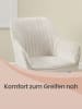 SONGMICS 6er-Set: Esszimmerstuhl in Beige - (B)60 x (H)85 x (T)62.5 cm