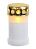 MARELIDA LED Grablicht Grabkerze 1200h Leuchtdauer in weiß - H: 14cm