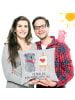 Mr. & Mrs. Panda 40x40 Kissen Koala Künstler mit Spruch in Grau Pastell