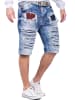 Cipo & Baxx Herren Regular Fit Shorts Stonewashed in Blue