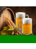 Mr. & Mrs. Panda Gravur Bierkrug Capybara Blume mit Spruch in Transparent
