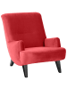 58 aufm Kessel Sessel Kajsa 71x80x101 Bezug Samtvelours Buche schwarz/rot