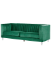 Beliani 3-Sitzer Sofa ARVIKA in Grün/Transparent - (W) 204 x (H) 75 x (L) 78 cm