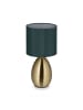 relaxdays Tischlampe in Messing/ Grün- (H)33,5 x Ø 18 cm