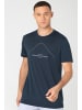 super.natural Merino T-Shirt M GROSSGLOCKNER TEE in blau