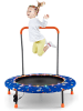 COSTWAY Trampolin mit Griff & LED 3-6 Jahre in Blau