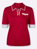 Sieh an! Polopullover in rot-weiß