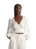 Marc O'Polo DENIM Boho-Wickelbluse slim in Silky White