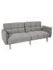 CALICOSY Schlafsofa aus grauem Stoff B1 in Grau - (W)195  x (H)83  x (L)91 cm