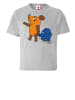 Logoshirt T-Shirt Sendung mit der Maus - Maus & Elefant in grau-meliert