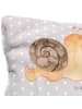 Mr. & Mrs. Panda Kissen Schnecken Liebe ohne Spruch in Grau Pastell