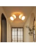 ZMH Deckenleuchte in beige 2-flammige E14 Holz Modern Deckenspot MAX.25W