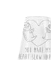 Mr. & Mrs. Panda Weinglas Faultiere Herz mit Spruch in Transparent