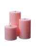 Deluxe Homeart LED Kerze Mia Echtwachs flackernd H: 20cm D: 10cm in rosa