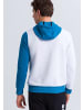 erima 5-C Trainingsjacke mit Kapuze in weiss/oriental blue/colonial blue