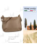 Toscanto Leder Umhängetasche Toscanto Tasche taupe, beige ca. 35cm
