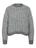 Noisy may Warmer Gemusterter Strickpullover in Grau