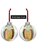 Mr. & Mrs. Panda Kunststoff Weihnachtskugel Igel Liebe Design oh... in Weiß