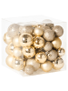 Beliani 60er-Set Weihnachtsbaumkugeln TYIN in Gold
