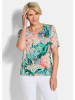 GOLDNER Kurzgröße:  Blusenshirt Jerseyshirt mit Dschungel-Print in bunt / gemustert