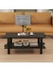 COSTWAY Couchtisch 2-stufiger in Schwarz