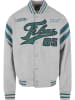 FUBU College Jackets in heather grey/green
