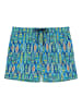 HOM Badeshorts Beach Boxer Marbella in blue print