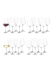 LEONARDO 24er Set Rotwein- und Weißweingläser Puccini transparent in transparent