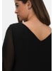 sheego Chiffonkleid in schwarz