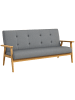 HOMCOM 3-Sitzer-Sofa-154,5B x 69,5T x 73H cm-Dunkelgrau