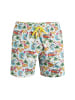 BLACKSPADE Fits perfect Badeshorts Surf mit kurzem Bein in Wave and Surf Print