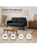 Home Nature Wohnkonzept Sofa 2 Sitzer in Schwarz 120x80x72 cm