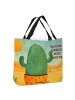 Mr. & Mrs. Panda Shopper Tasche Kaktus Sonne Design mit Spruch in Weiß