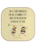 Mr. & Mrs. Panda Bierdeckel Hummeln Kleeblatt mit Spruch in Gelb Pastell