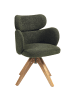 Beliani Esszimmerstuhl MARCY in Grün/Braun - (W) 60 x (H) 85 x (L) 66 cm