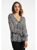 faina Damen Bluse in Weiss Schwarz