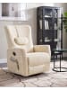 Beliani Fernsehsessel REA in Beige/Schwarz - (W) 85 x (H) 102 x (L) 107 cm