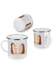 Mr. & Mrs. Panda Becher Igel Liebe ohne Spruch in Grau Pastell