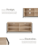 tectake Sideboard Navan 147 x 41 x 60,5 cm, Industrial Holz hell, Eiche Sonoma