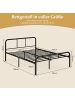 COSTWAY Metallbett Bettgestell für 140 x 190 cm Matratze in Schwarz