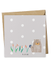 Mr. & Mrs. Panda Einladungskarte Otter Stein ohne Spruch in Grau Pastell