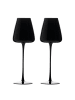 Intirilife Wein Glas Set 500ml in 2x 500ml Schwarz