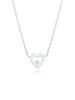 Elli DIAMONDS  Halskette 925 Sterling Silber Herz in Silber