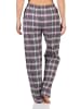 NORMANN Flanell Pyjama Hose karierte Schlafanzug Hose lang - 83006 in anthrazit