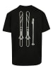 F4NT4STIC Heavy Oversize T-Shirt Ski Pass Urlaub Berge Winter Schnee in schwarz