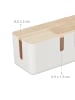 relaxdays Kabelbox in Weiß - (B)30,5 x (H)11,5 x (T)12,5 cm