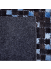 Beliani Patchwork IKISU in Braun/Blau - (W) 140 x (H) 1 x (L) 200 cm